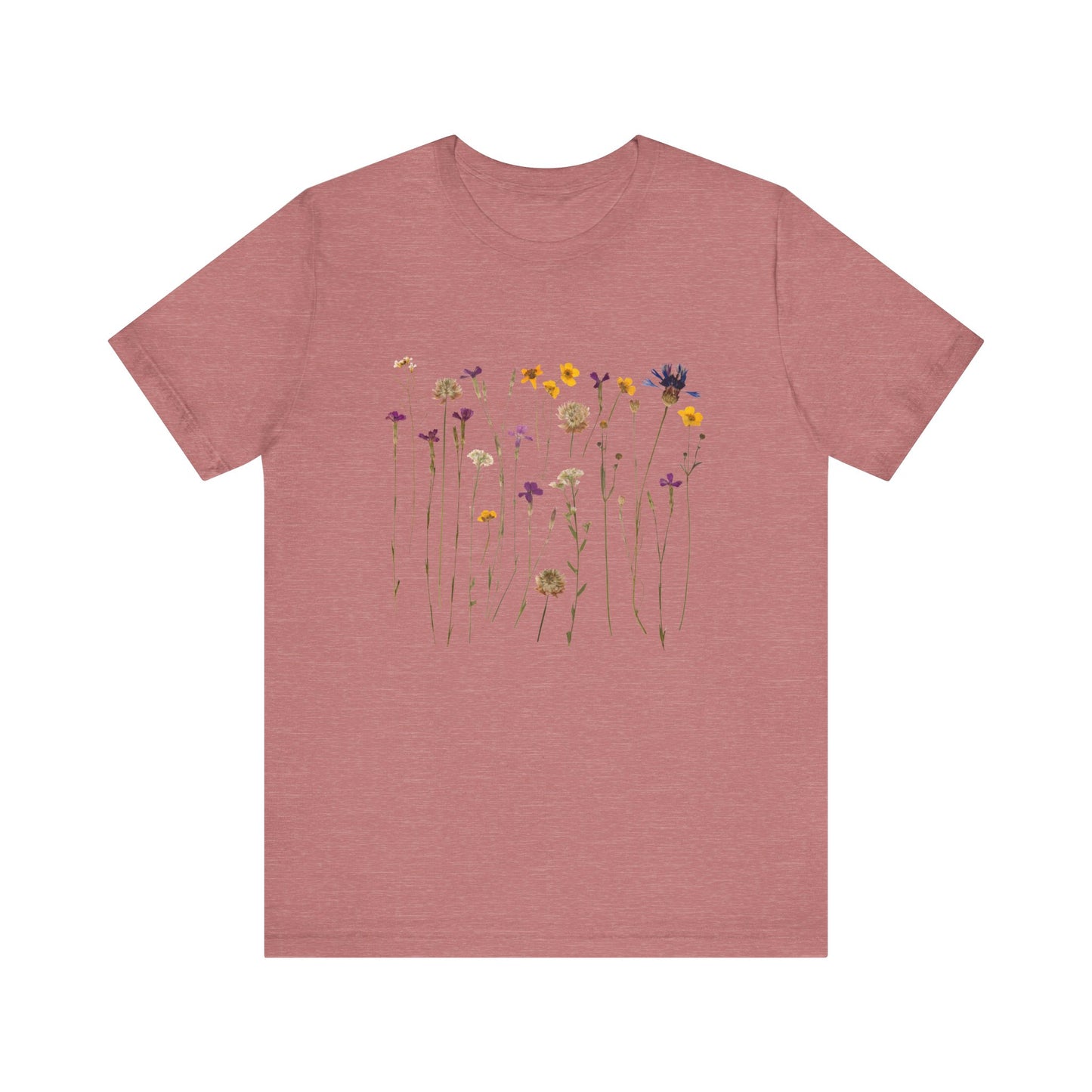 pressed flowers shirt women